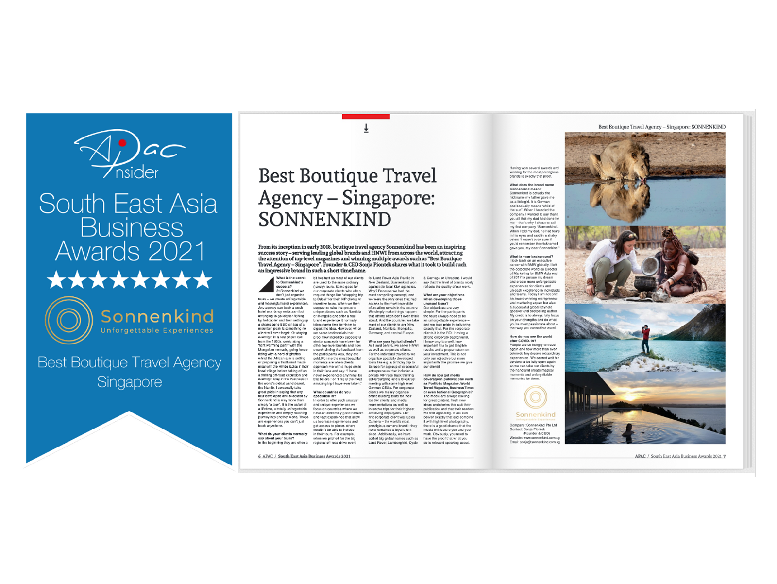 Awarded as Best Boutique Travel Agency Singapore!!!!